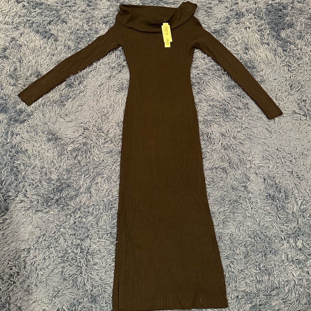 Beautiful black ribbed dress. NWT